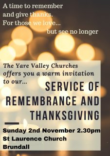 Service of Remembrance and Thanksgiving